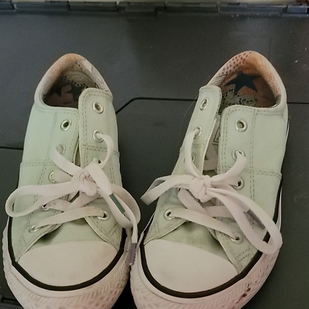 little girl converse size 1 teal